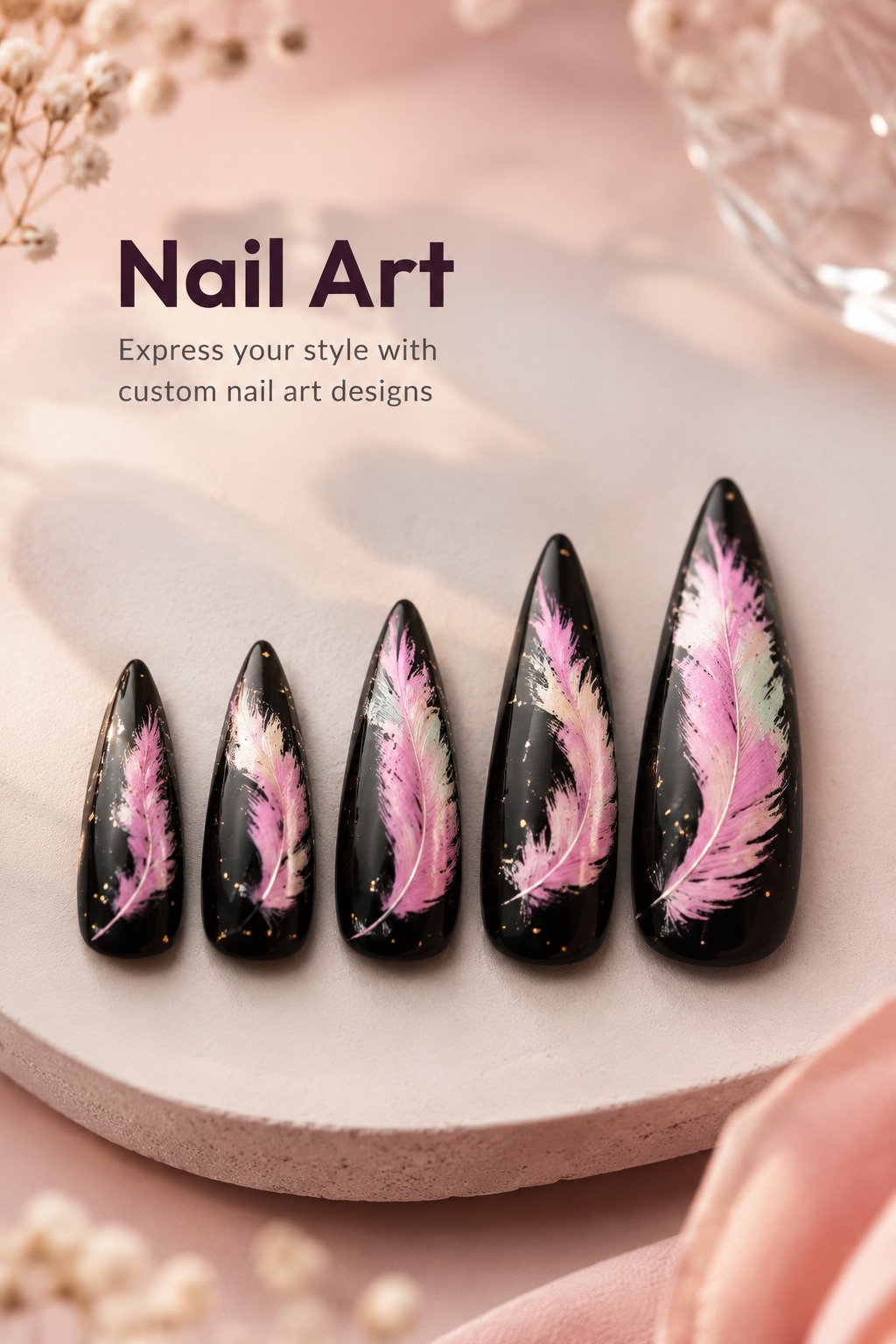 Luxury nail art at Glammefy Studioz
